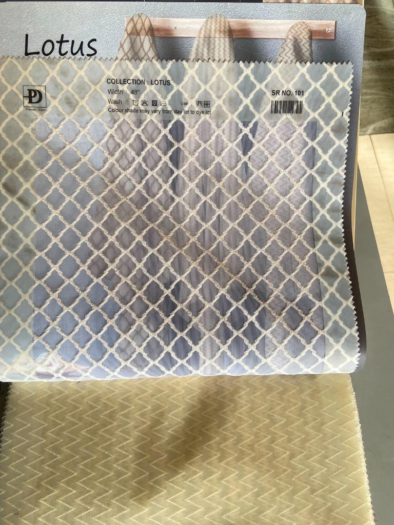 Lotus Collection - Lattice Sheer Fabric Swatch