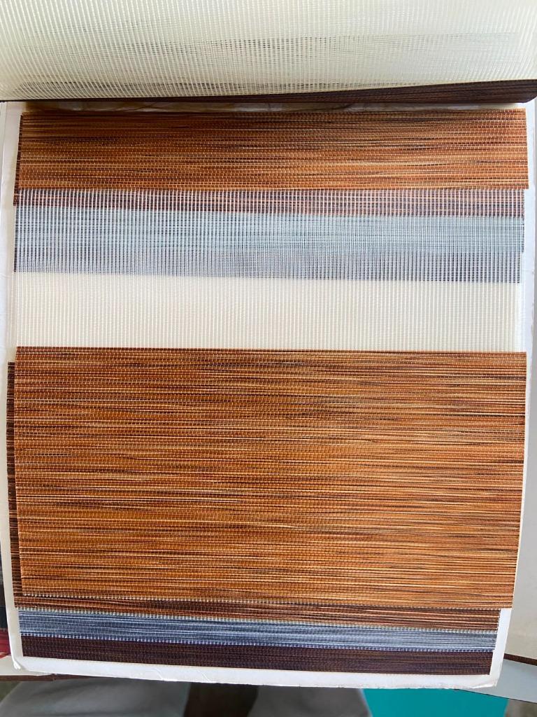 Zebra blinds swatch teak brown