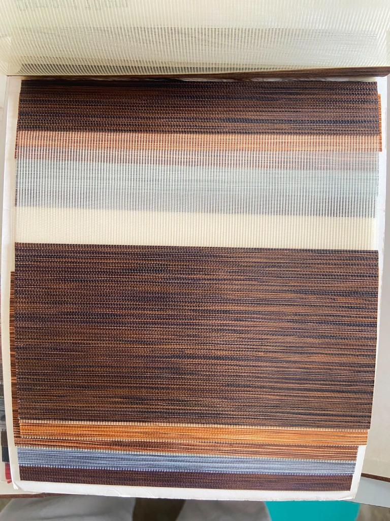 Zebra blinds swatch dark walnut