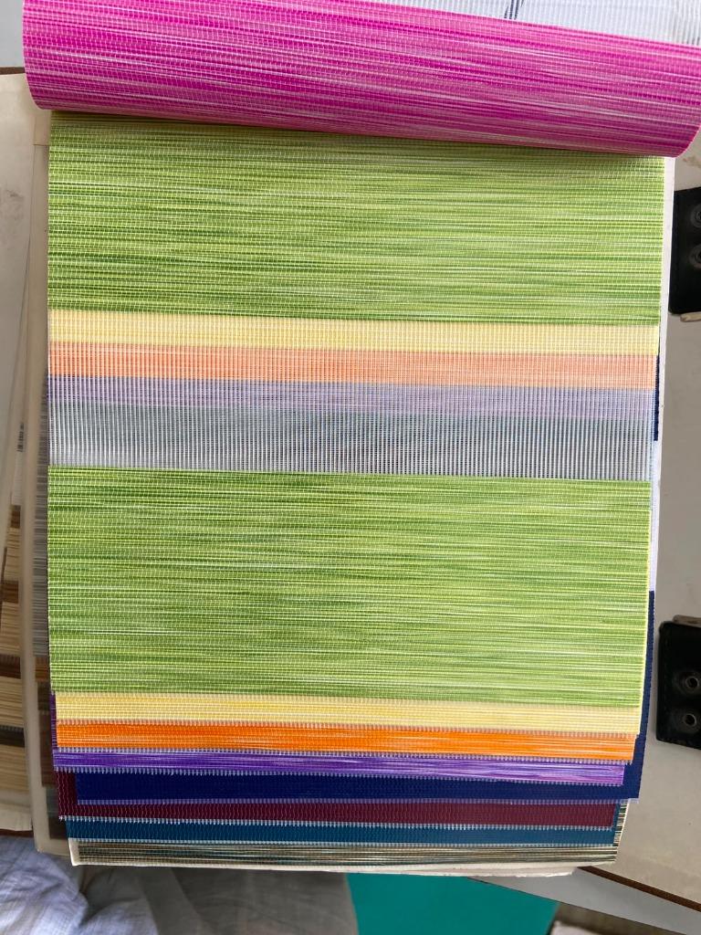 Zebra blinds swatch lime green